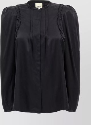 Isabel Marant joanea lace trim high neck shirt