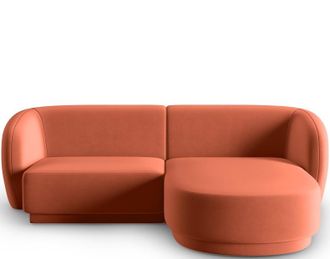 CXL by Christian Lacroix 3-Sitzer Designer Ecksofa Lionel - Samtbezug Coral