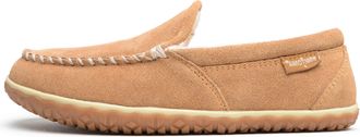 Minnetonka Mens Tilden Moccasin Slippers, Cinnamon, 9 Wide