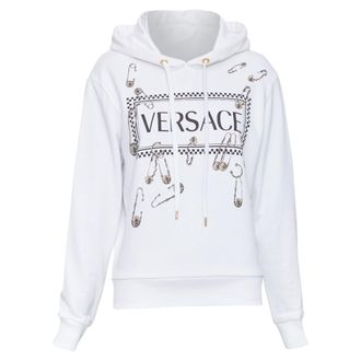 Versace safety pin logo graphic sweatshirt