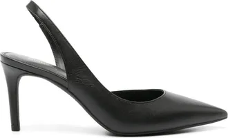 Michael Michael Kors Chelsea slingback leather pumps - women - Leather - 7.5 - Black