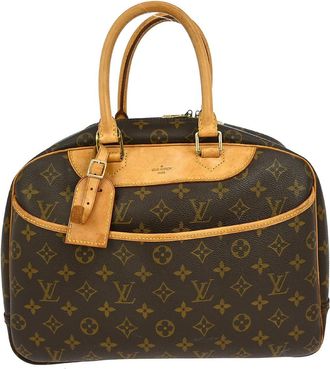 Louis Vuitton Deauville Handbag Monogram Canvas Brown Canvas Handbag (Pre-Owned)