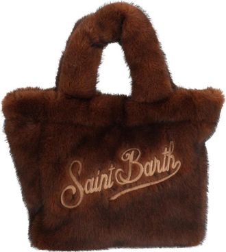 MC2 Saint Barth Vanity Mini Soft Fur - Dames - Shoppers - Bruin - ONE Size - Polyester - Tassen