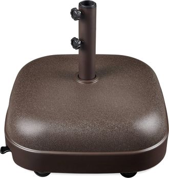 Best Choice Products 123lb Capacity Fillable Mobile Umbrella Base for Patio, Deck, 4 Wheels - Dome Square