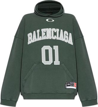 Balenciaga Hoodies, male, Green, Size: S Sweatshirt with logo