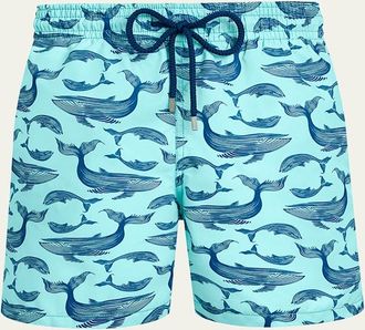 Vilebrequin Mens Whale-Print Recycled Swim Trunks