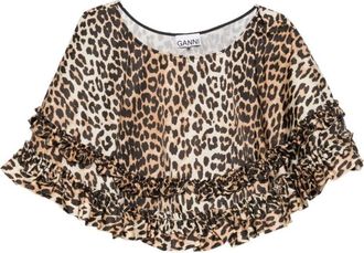 Ganni Seersucker Check Maxi Rok - Dames - Korte rokken - Bruin - 2XS - Katoen - Rokken