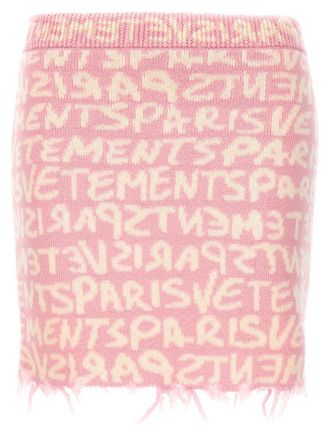 VETEMENTS Graffiti Monogram Skirt