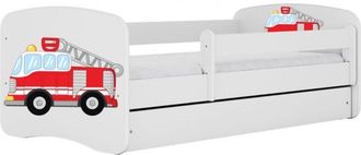 Topeshop HAPPY - Firefighter cot 140 x 80 cm base + mattress + drawers