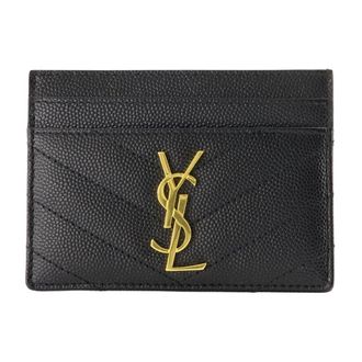 Saint Laurent Wallets & Cardholders, female, Black, Size: ONE SIZE Cassandre Card Holder