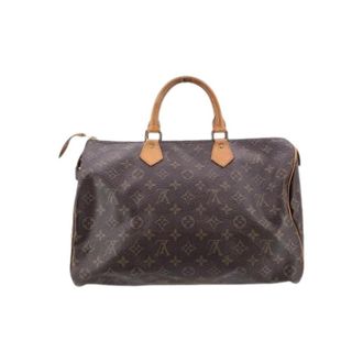 Louis Vuitton Pre-owned Speedy 35 - Dames - Pre-owned - Bruin - Maat: ONE Size Leer
