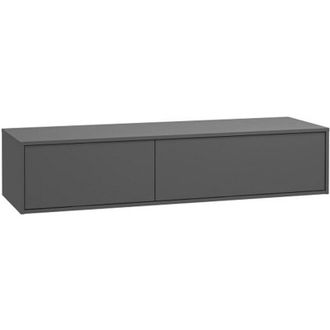 Vente-Unique Vente-unique - Mobile sotto lavabo sospeso Antracite L150 cm - isaure ii