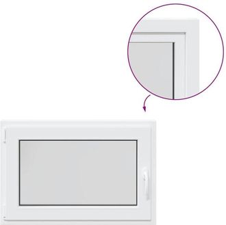 vidaXL Ventana De S&oacute;tano risor 90x70 Cm Oscilobatiente Din Izquierda Blanca Vidaxl