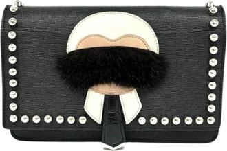 Fendi Tweedehands leren portemonnees - Dames - Vintage Accessoires - Zwart - ONE Size - Vintage