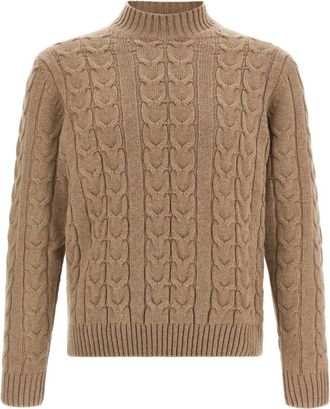 Zanone Beige Mock Collar Sweater