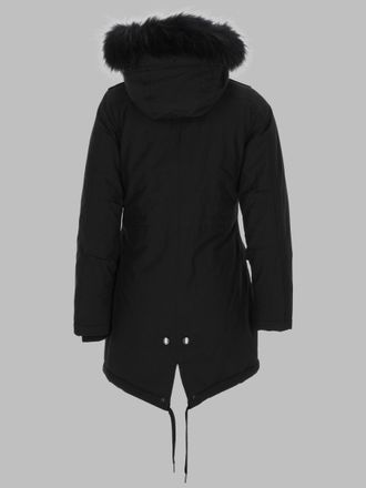 Canadian Hooded Cotton-Blend Parka - Black