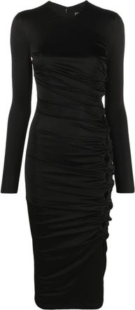 Versace Draped jersey cocktail dress