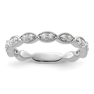 Diamond2Deal 14k Gold Lab Grown Diamond Wedding Band Ring 0.27Ct Clarity- VS Color- G-H