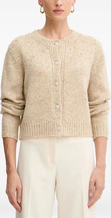 Fracomina Cardigan con bottoni decorati - Toni neutri