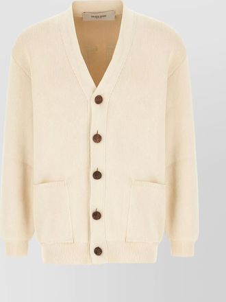 Golden Goose ribbed cotton blend cardigan