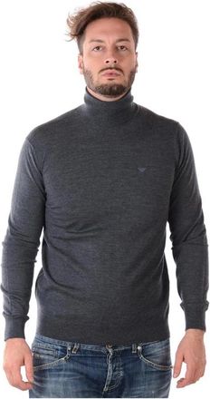 Emporio Armani Cozy Knit Sweater Pullover - Heren - Coltruien - Grijs - S - Truien & Vesten