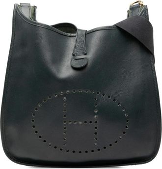 Herm&egrave;s Borsa a tracolla Evelyne GM in pelle Clemence 2001 - Blu
