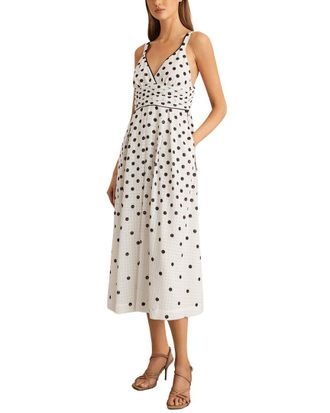 Reiss Dottie Polka Dot Midi Dress