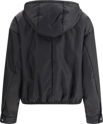 Prada Womens Jacket Re-Nylon Black Recycled Polyamide Puffer