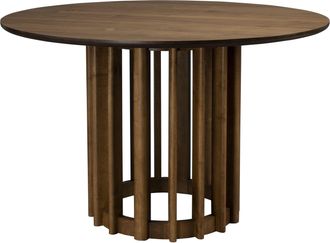 Dutchbone Massiver, runder Design Esstisch Barlet ø 120 cm, Nussbaum