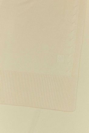 C & M Camilla and Marc Womens Knit Scarf Beige Merino Wool Nylon
