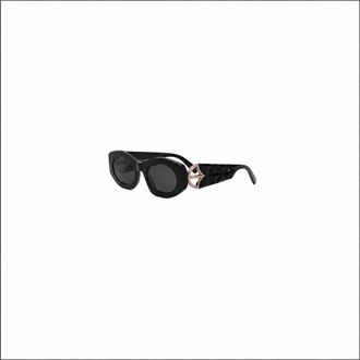 Bulgari Womens Calla Sunglasses In Shiny Black Smoke
