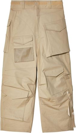 Junya Watanabe wide-leg cargo trousers - men - Nylon/Cotton - M - Neutrals