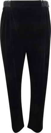 Armani Fluwelen Broek Made in Italy - Dames - Slim Fit Broeken - Zwart - M - Broeken