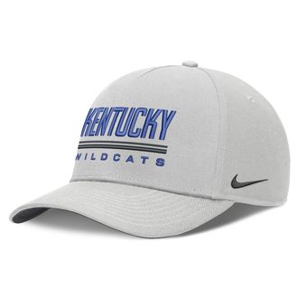 Nike Kentucky Sideline Practice Rise Nike Mens Dri-FIT College Adjustable Hat in Grey | NC060BBNKY-RKB