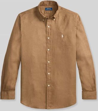 Polo Ralph Lauren Regular Fit Freizeithemd aus reinem Leinen in Mittelbraun, Gr&ouml;&szlig;e XXL