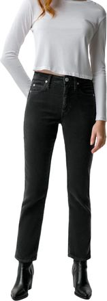 Amo Corduroy Chloe Crop Jeans In Vintage Black