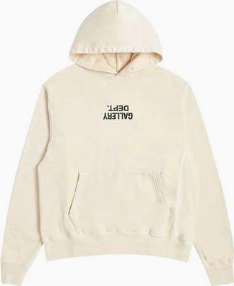 Gallery Dept. Mens Gallery Dept Upside Down Logo Hoodie in Beige - Cream - Size: 42