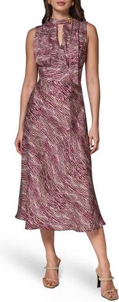 DKNY Sleeveless Midi Dress in Prune Mult at Nordstrom, Size 16