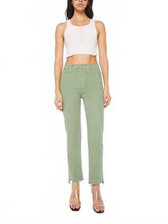 Mother High Waisted Rider Ankle Step Fray Jeans In Mistletoe