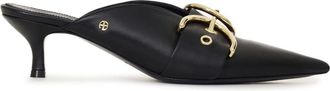 Anine Bing Zoe 50mm buckle-detail mules - women - Lamb Skin/Lamb Skin/Lamb Skin - 36 - Black