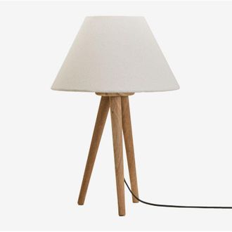 Sklum L&aacute;mpara De Mesa En Madera De Mango Simona Sklum