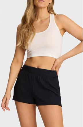 Commando Better than Basic Racerback Crop Rib Tank in White at Nordstrom, Size X-Large