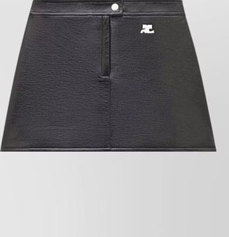 Courr&egrave;ges vinyl a-line mini skirt