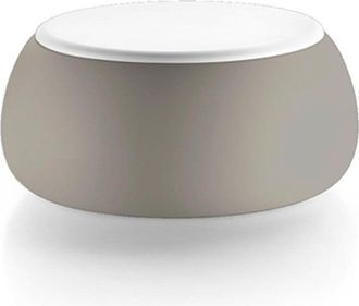 Plust Mesa De Centro Baja Redonda Container De Dise&ntilde;o Moderno T Ball - Beige