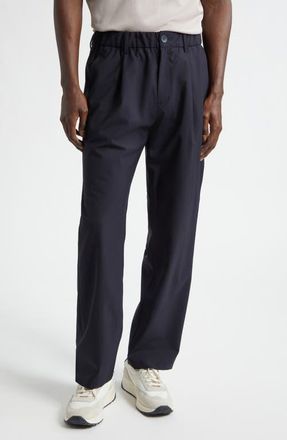 Herno Regular Fit Light Stretch Woolly Pants in 9200 Navy at Nordstrom, Size Xx-Large