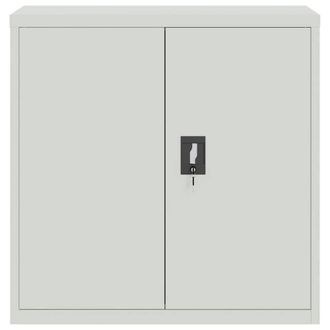 Berkfield Home Office Cabinet with 2 Doors Grey 90 cm Steel