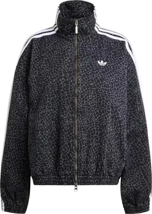 adidas (WMNS) adidas Firebird Oversized Aop Denim Jacket Black Grey Six KD8809