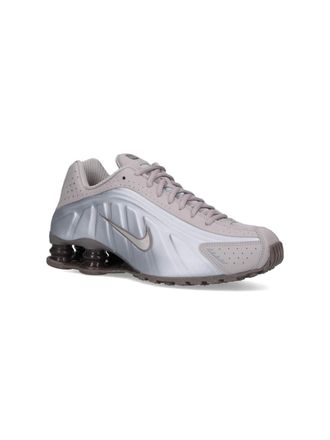 Nike Perforated Leather Shox Sneaker - Gray