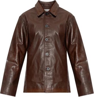STUDIO NICHOLSON Landau Leren Jas - Dames - Jassen - Bruin - Maat: XS Leer