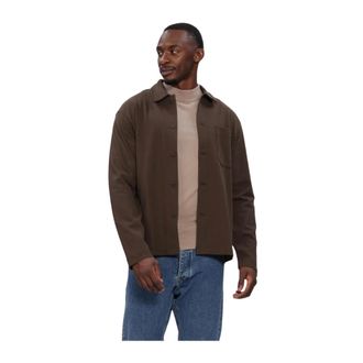 Selected Slmsol LS Overshirt - Heren - Jassen - Bruin - Maat: XL Katoen